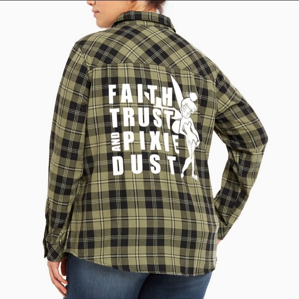🧐LOOKING FOR Torrid Disney Tinkerbell Flannel👀